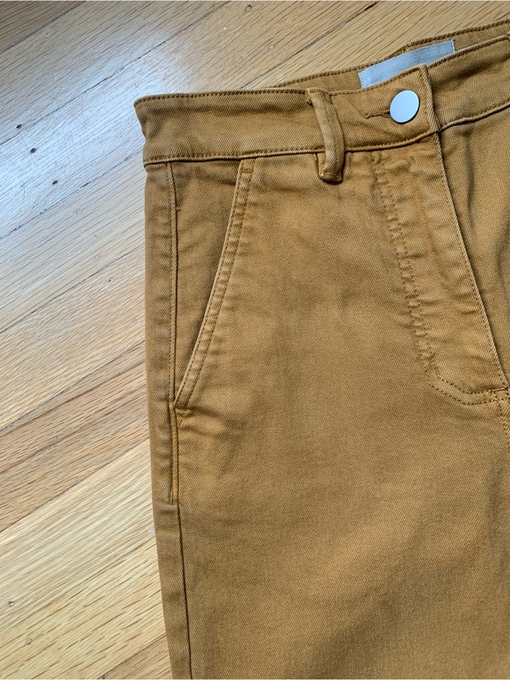 VGUC EVERLANE Womens Cropped Straight Leg High-Rise Jeans in Goldenrod Size 2 - Picture 11 of 15